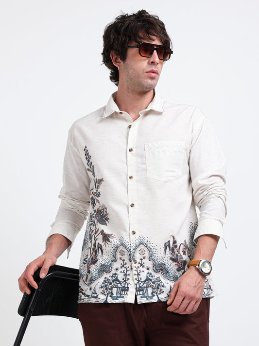 Artful Prints Cotton Blend Shirt