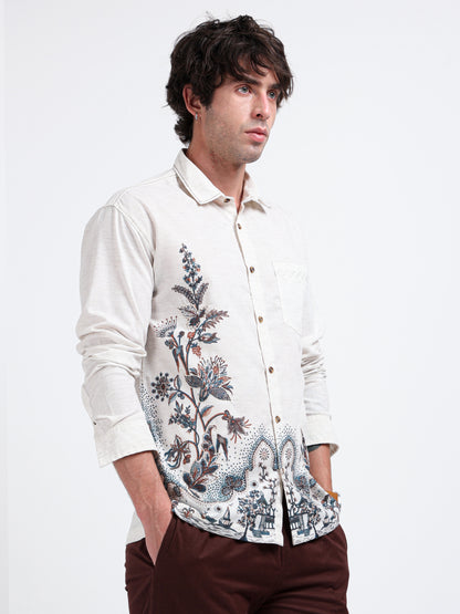 Artful Prints Cotton Blend Shirt
