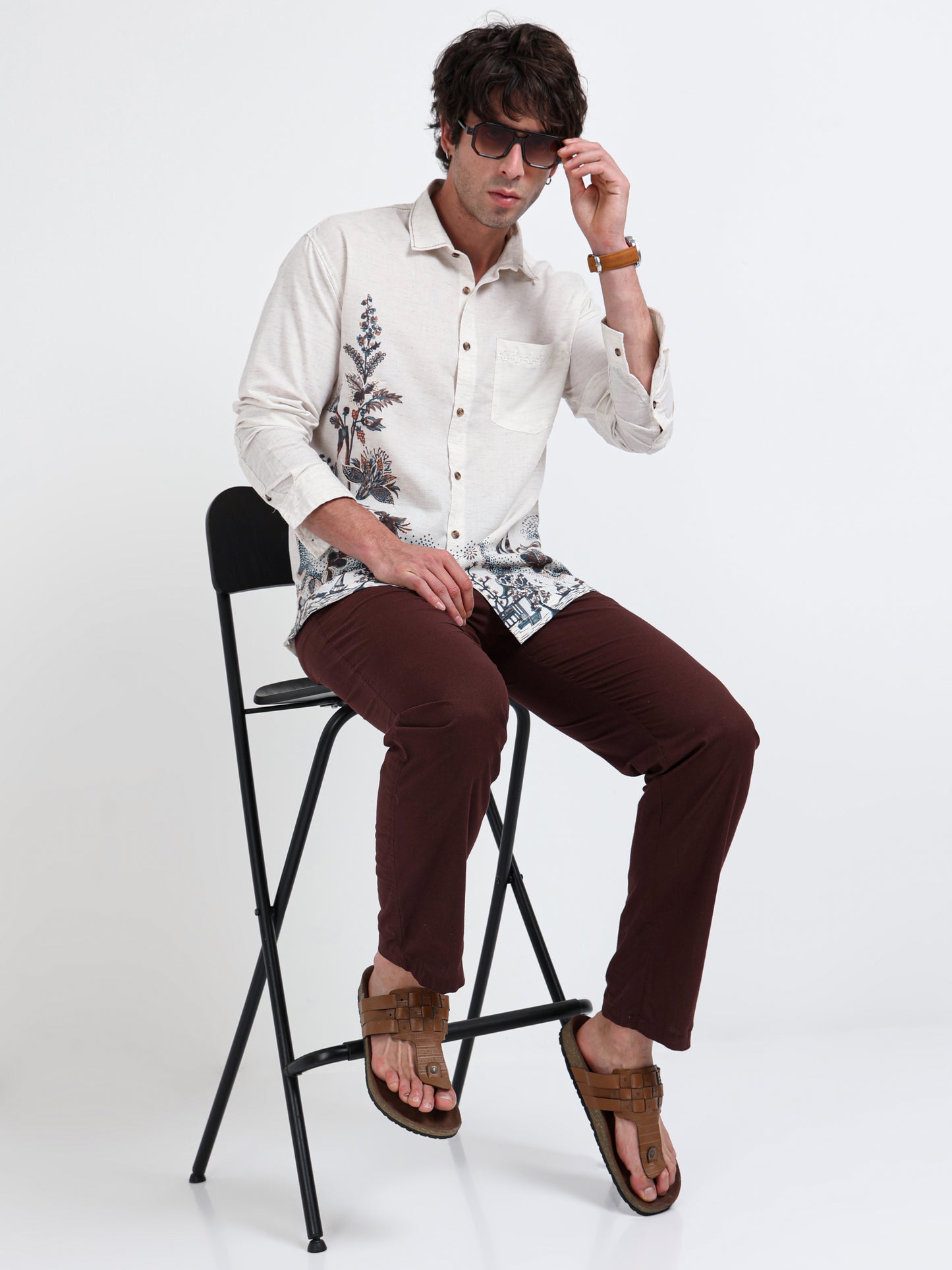 Artful Prints Cotton Blend Shirt