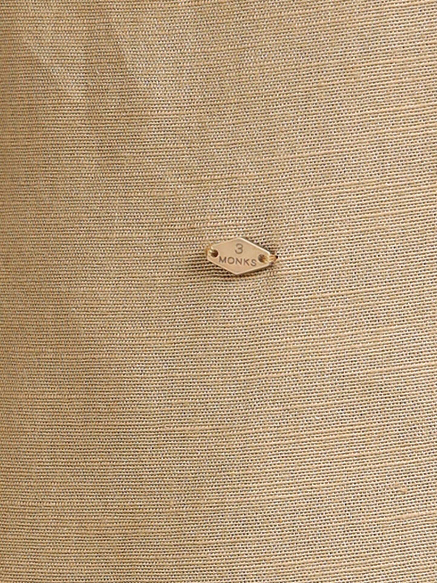 Men’s Brown Cotton Casual Shirt with Anchor Embroidery Detailing