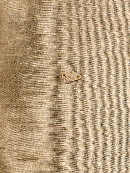 Men’s Brown Cotton Casual Shirt with Anchor Embroidery Detailing