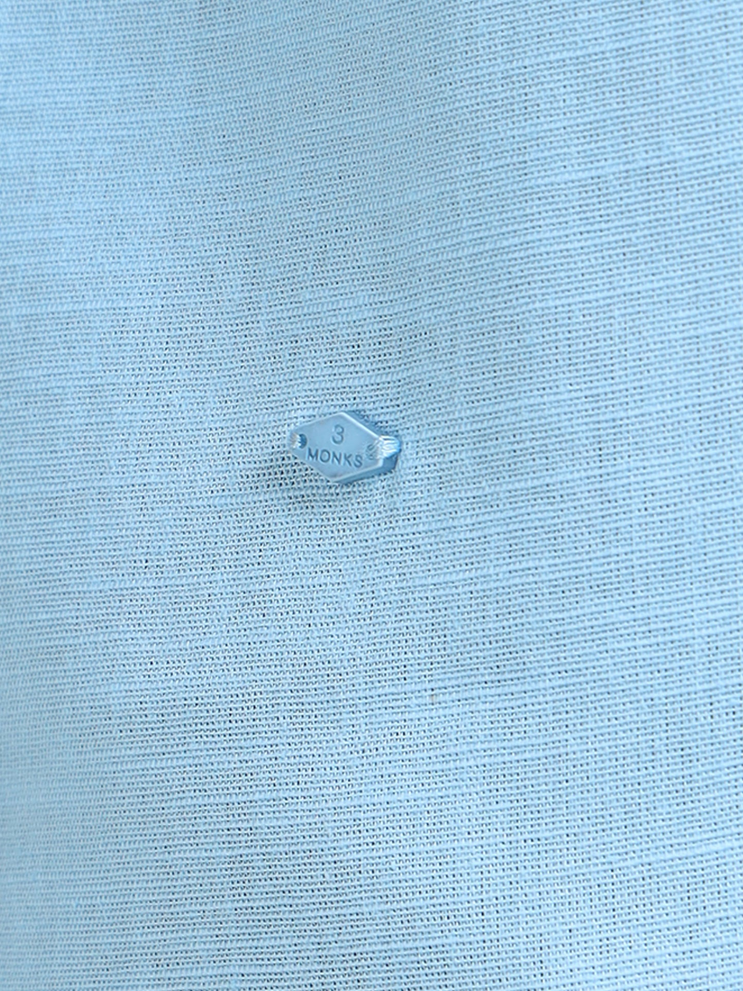 Men’s Light Blue Cotton Casual Shirt with Anchor Embroidery Detailing