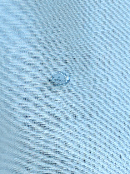 Men’s Light Blue Cotton Casual Shirt with Anchor Embroidery Detailing