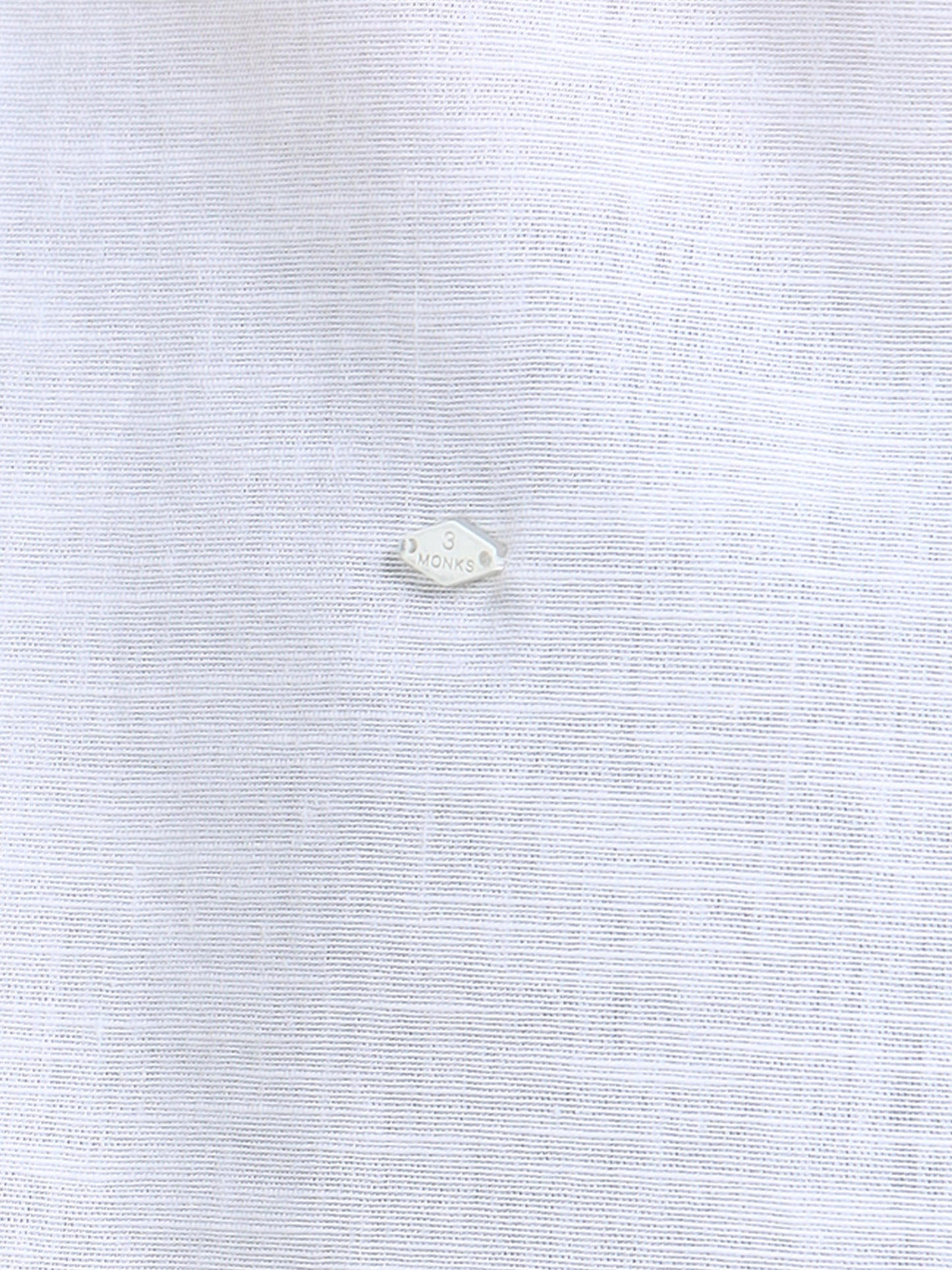 Men’s White Cotton Casual Shirt with Anchor Embroidery Detailing