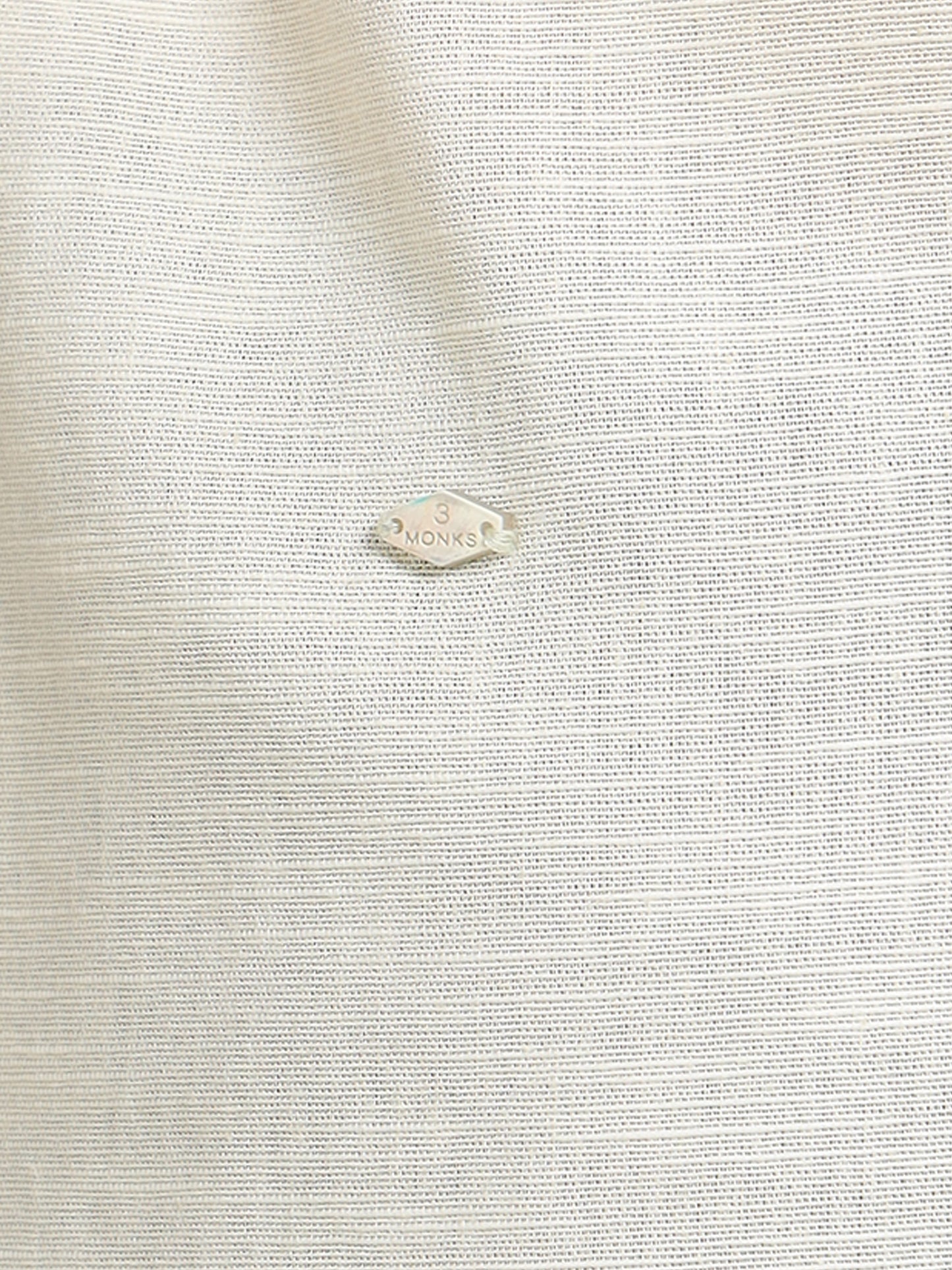 Men’s Beige-Yellow Cotton Casual Shirt with Anchor Embroidery Detailing