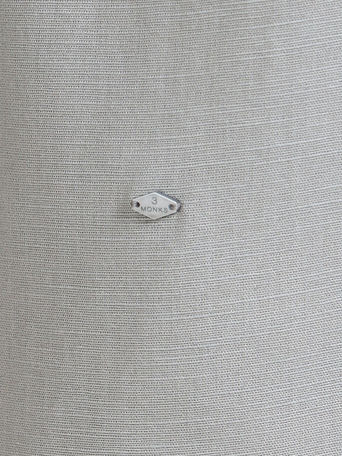 Men’s Grey Cotton Casual Shirt with Anchor Embroidery