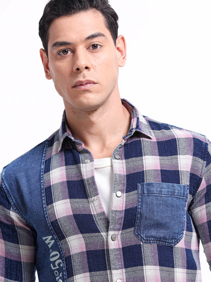 Urban Indigo Cotton Denim Shirt