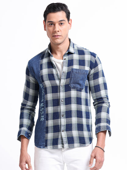 Urban Indigo Cotton Denim Shirt