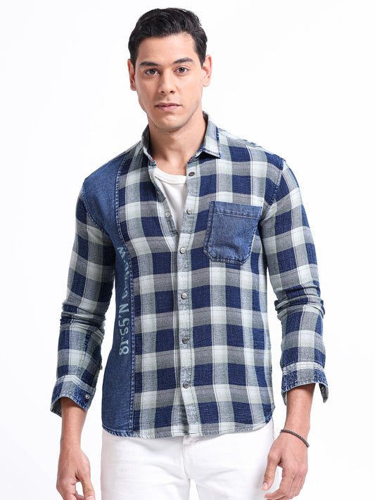 Urban Indigo Cotton Denim Shirt
