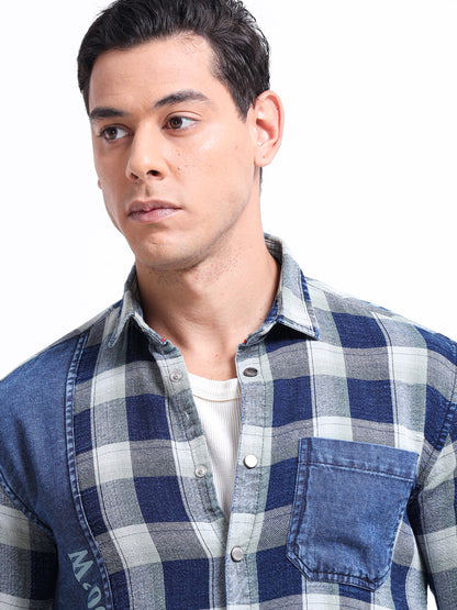 Urban Indigo Cotton Denim Shirt