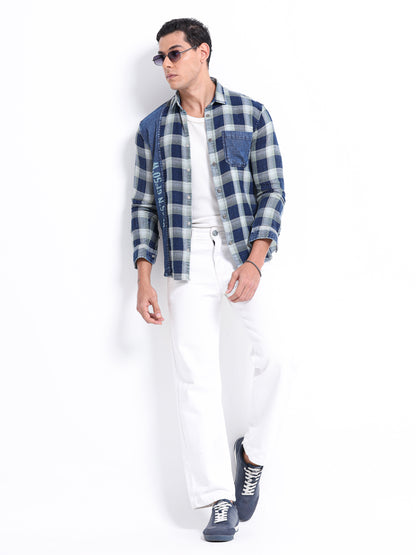 Urban Indigo Cotton Denim Shirt