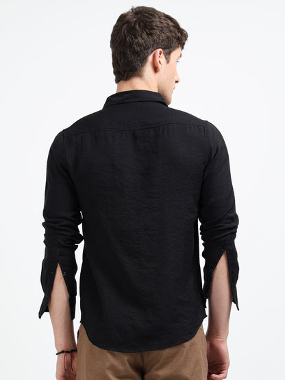 Artful Print Viscose-Lyocell Shirt