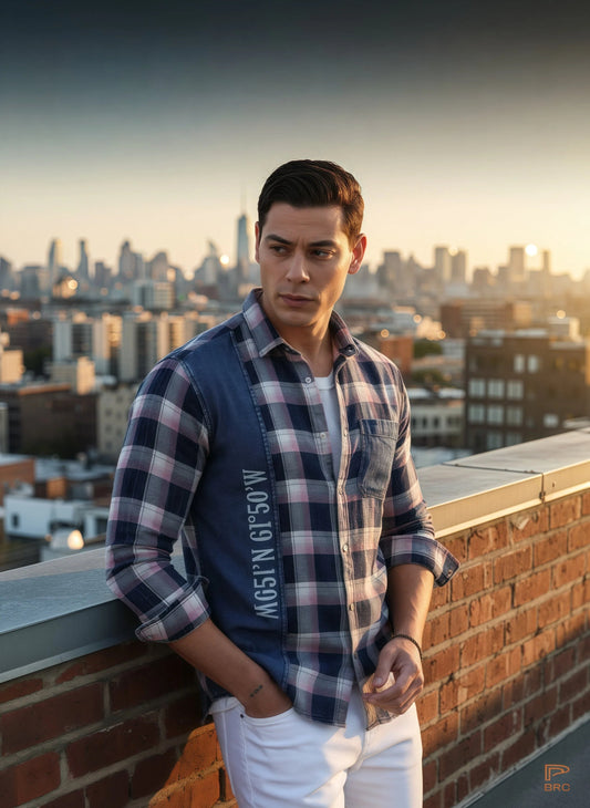 Urban Indigo Cotton Denim Shirt